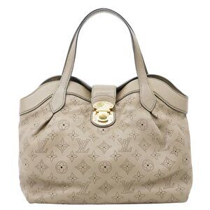 Louis Vuitton  Cirrus PM Mahina Leather Hobo Bag Taupe
